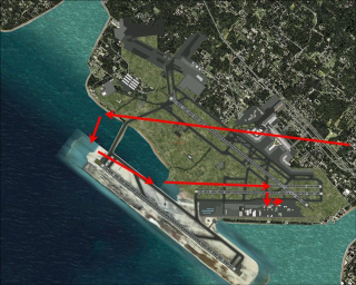 ランディング＆タキシング経路